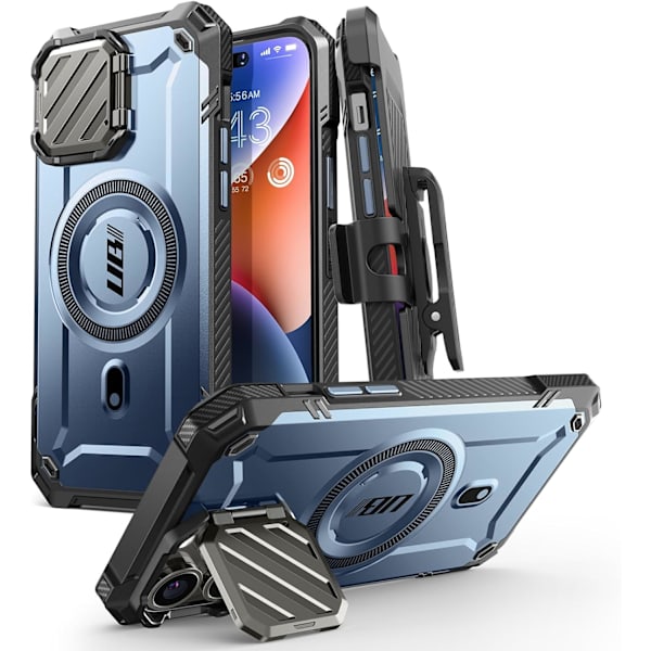 CASE UB Mag XT för iPhone 14 Pro Max/iPhone 13 Pro Max Fodral med Kameraskydd, [Kompatibel med MagSafe] Helkropp Rugge Tilt