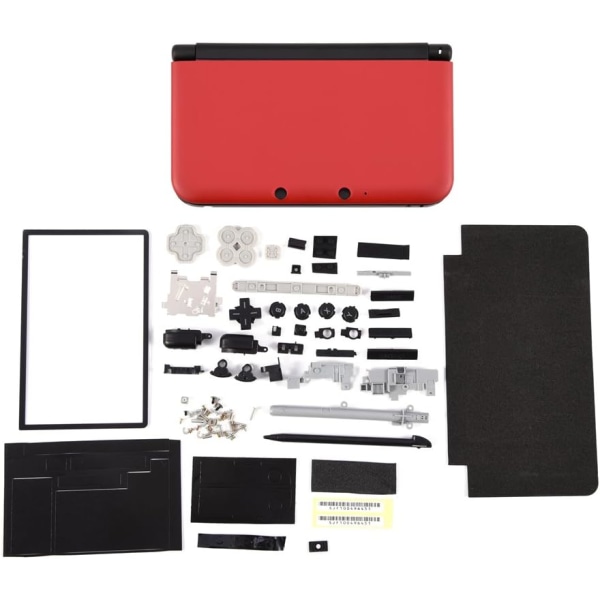 Fly Complete hölje Shell Case Reparation Ersättningsdelar Kit för Nintendo 3DS XL(W Red