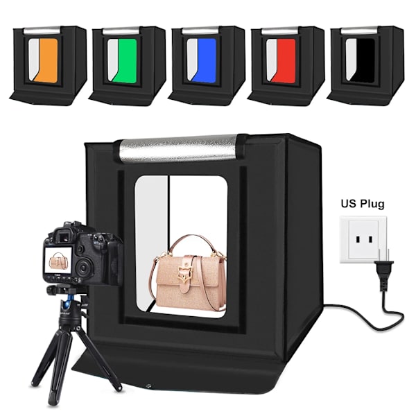 4* 40cm foto softbox box ljus studio foto lightbox led foto box