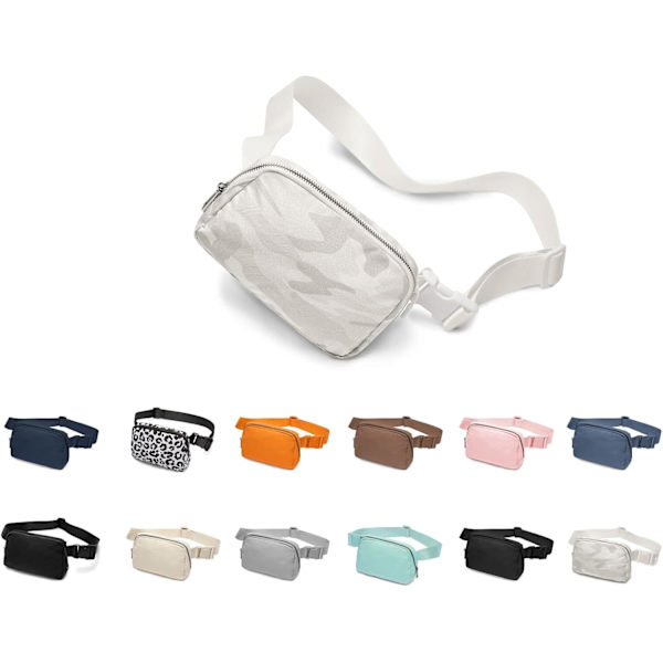 ustable Strap Athletic Fanny Pack Lounge Mini Midjeväska Dragkedja Ficka Träning Liten Bältesväska för Kvinnor Män, Svart, Liten, Athletic lounge