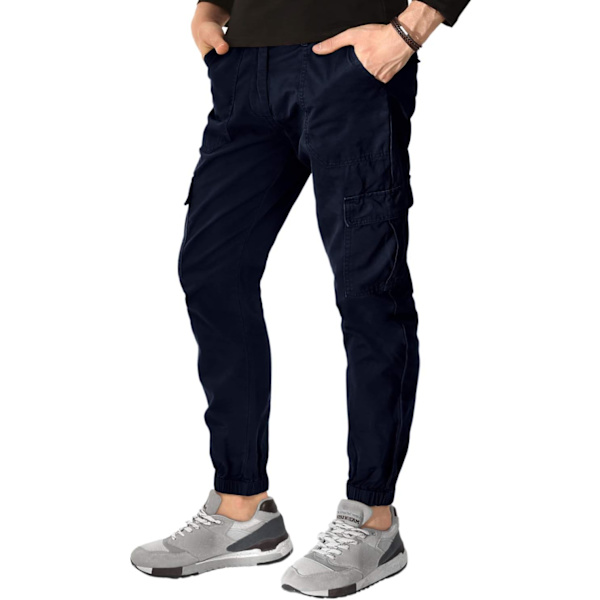 ch Herr Twill Joggerbyxor 6024 Blå 30
