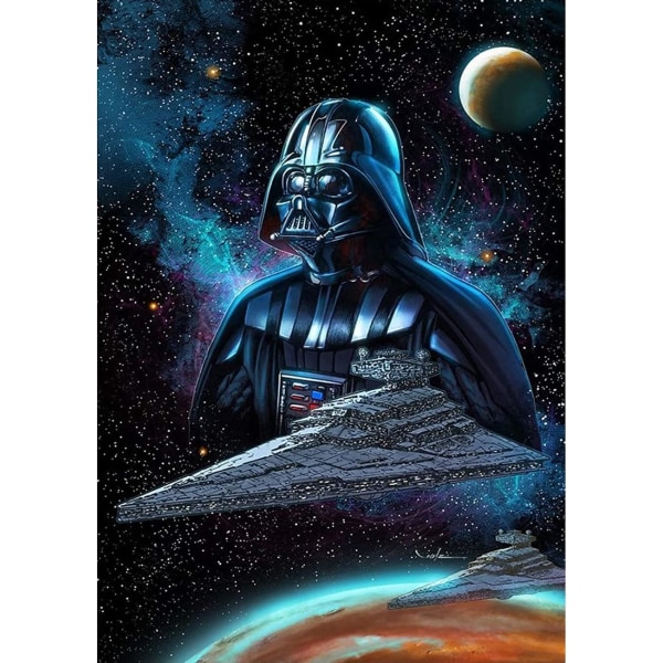 5Diamond Painting Kit Miotlsy efter nummer på duk, Star Wars Darth Vader Full Drill Kristall Rhinestone Broderi för inredningsdekoration Hantverk Art