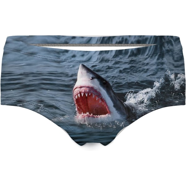 KAIJIA Dammode Flirtig Sexig Rolig Stygg 3D printed Söta djur Underkläder Trosor Presenter Vicious Shark Large