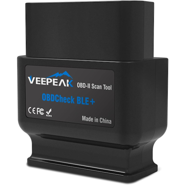 Vpeak OBDCheck BLE+ Bluetooth 4.0 OBD2-skanner för iOS och Android, bildiagnostisk kodläsare skanningsverktyg för universella OBDII/EOBD-fordon
