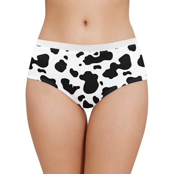 lukee Roliga underkläder för kvinnor Mjuka damer flickor Hipster High Wasted Thongs Lace Boxer Briefs Cow Large