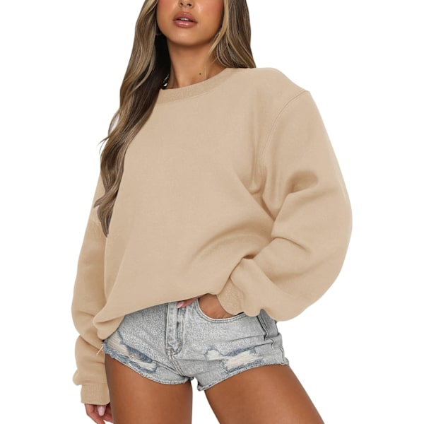 way&EC Dam långärmad tröja casual crewneck oversized pullover hoodies höst toppar
