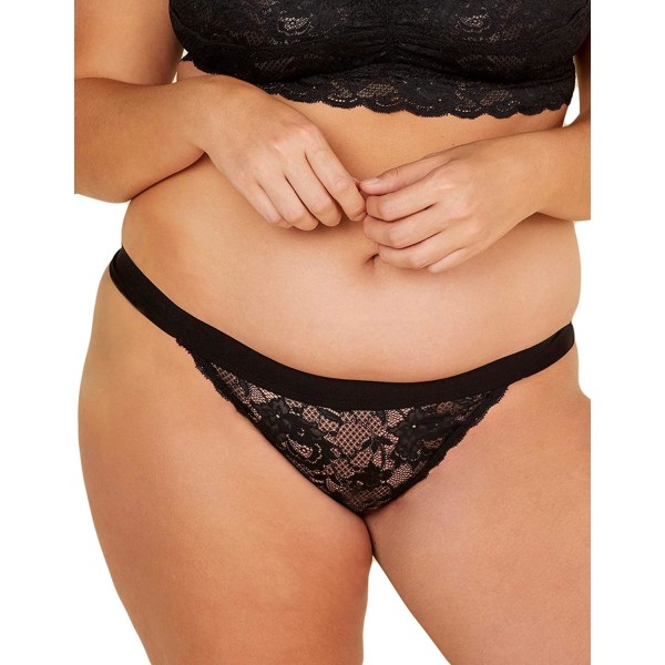 abella Dam Plus Size NSN G-String Ext Svart 12/16