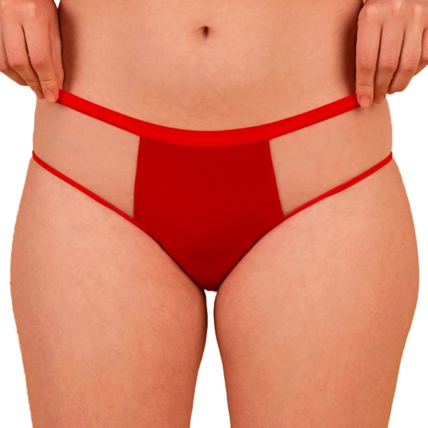 tys Bikini menstruationsunderkläder | Absorberande för Gravid- och Postpartum Trosor Röd X-Small