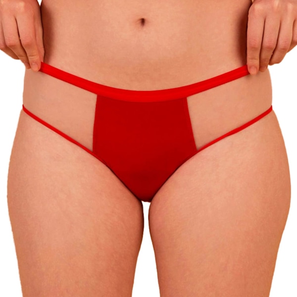 tys Bikini Menstruationsunderkläder | Absorberande för Maternity och Postpartum Trosor Röd X-Large
