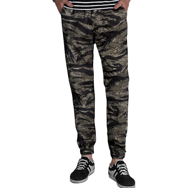ch herr Chino Jogger byxor 6552 svart Camo 30