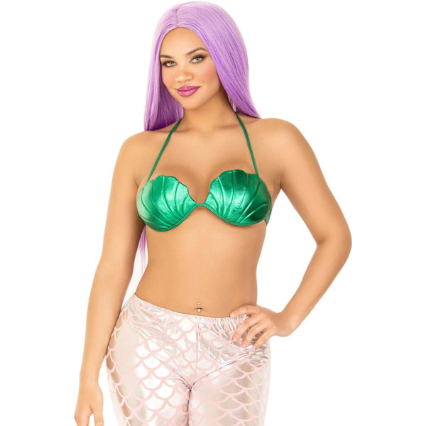 Avenue Mermaid Seashell BH-topp Grön Medium