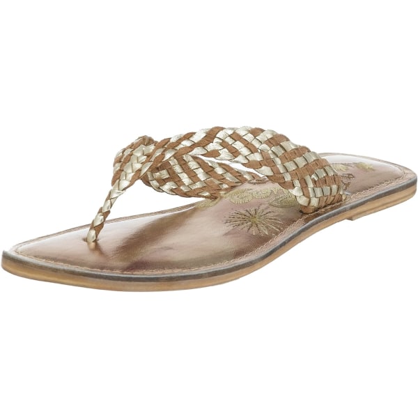 ghty Monkey Women's Sun Kissed Braided Thong Gold 6,5 US