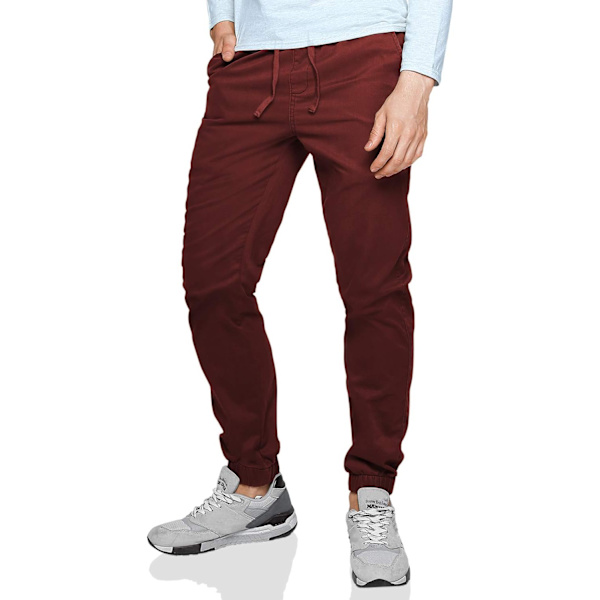 ch herrchinos joggingbyxor 6535 vinröd 38