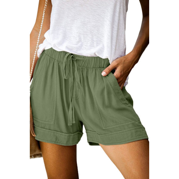 OAFE Dam Casual Dragsko Elastisk Midja Bomullsshorts Sommar Strand Heta Shorts