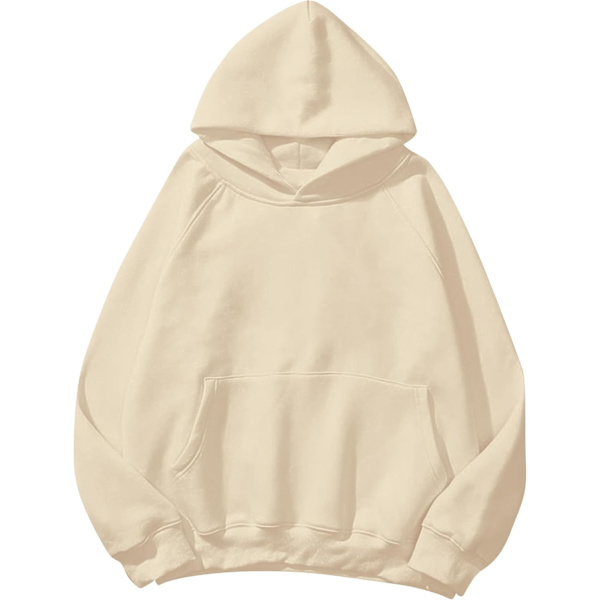 GRAM Dam Oversized Hoodie Basic Solid Hooded Sweatshirt i 2023 Långärmad Fleece Pullover Topp med Fick