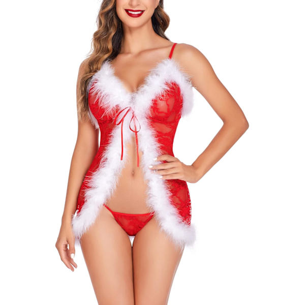 ME Dam One Piece Lingerie Spets Teddy Bodysuit Rygglös Halterneck Babydoll