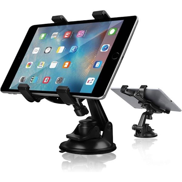 Lkstyle Tablet Bilsugfäste, Justerbar Tablet Dash Mount Hållare för iPad Mini/Air Samsung Galaxy, Multi Angle Tablet Bilsugfäste för Bil