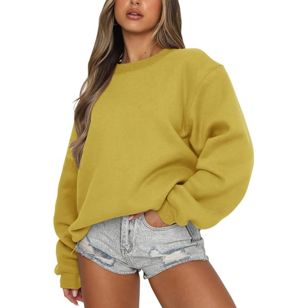 way&EC Dam långärmad sweatshirt casual crewneck oversized pullover hoodies höst toppar