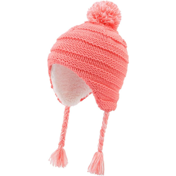 racy Toddler Earflap Beanie för pojkar flickor barn Sherpa fodrad vinter stickad mössa