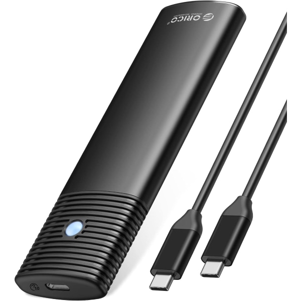 Aluminium M.2 NVMe SSD-hölje, verktygsfritt 10 Gbps USB C-adapter, USB 3.2 M.2 NVMe-läsare, externt SSD-fodral Thunderbolt 3-kompatibelt, stödjer 4 TB 2