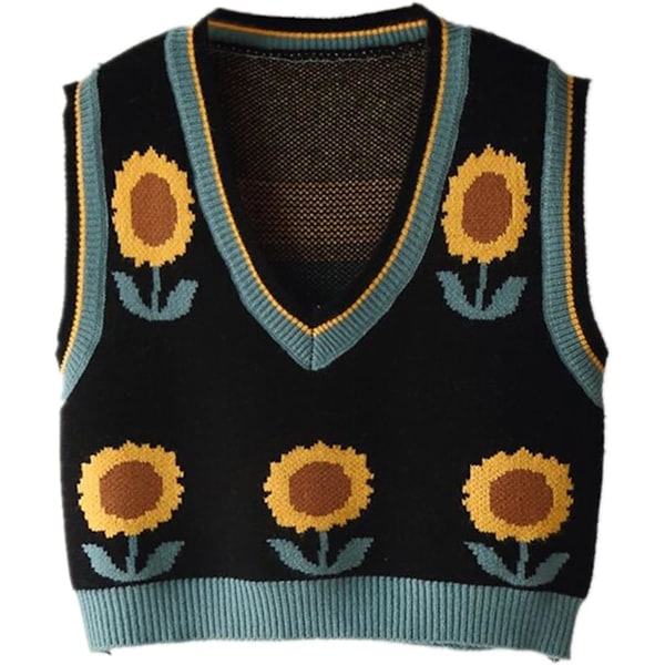 pels Argyle Sweater Vest Kvinnor y2k Rutig Stickad Streetwear Preppy Stil V-halsad Kort Stickad Skoltröja för Flicka