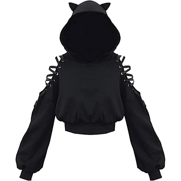 Kvinnor Y2K Hoodie Jacka Långärmad Grafisk Dragkedja Upp Hoodie 90-tal Vintage Huvtröja Toppar E-Girls Streetwear