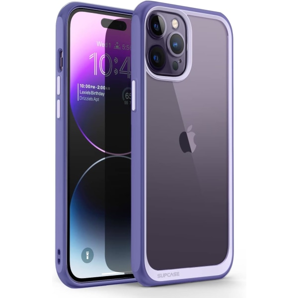 CASE Unicorn Beetle Style Series Skal för iPhone 14 Pro Max 6.7 tum (2022), Premium Hybrid Protective Slim Clear Case ( Mauve