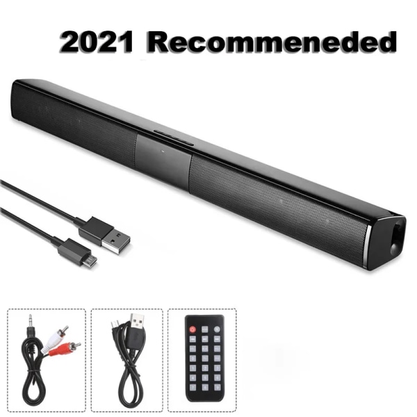 2 TV Sound Bar Trådbunden och trådlös Bluetooth Household Surround SoundBar PC Cinema T