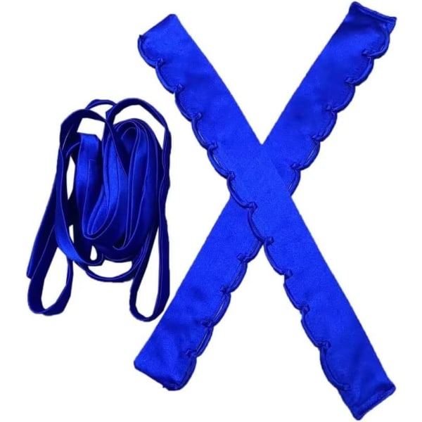 MVMV Bröllopsklänning Korsett Kit Öglor Justerbar Satin Korsett Ryggsats Snörband Band Slips för Bankett Aftonklänning Royal Blue 10 tum
