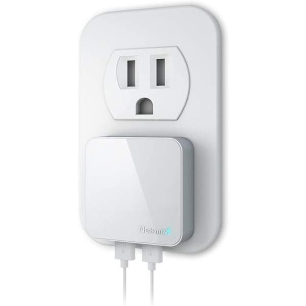 Nmit 4.8A 24W tunn och platt dubbel USB-väggladdare med Smart IC-teknik, bärbar reseadapter för iPad Pro, iPhone 12/12 Mini / 12 Pro/Pro Max, Pi