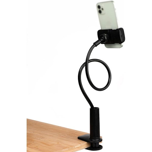 WANBY Telefonhållare Säng Gås-halsfäste Mobiltelefonhållare Bordsstativ Flexibel 360° Rotation Mobiltelefonklämma Hållare Lat Fäste Fäste för Alla Smarta Telefoner