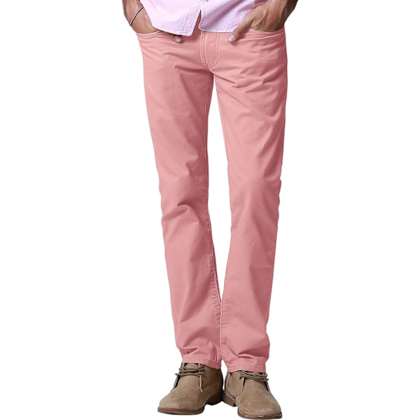 ch herr casual raka byxor#8140 8140 rosa 30