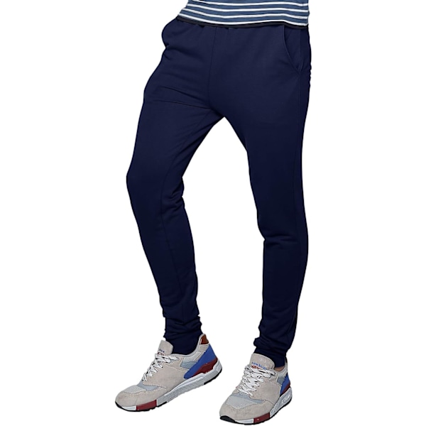 ch Herr Elastic Midja Jogger Sweatpants Casual Byxor #5054 Blå 32