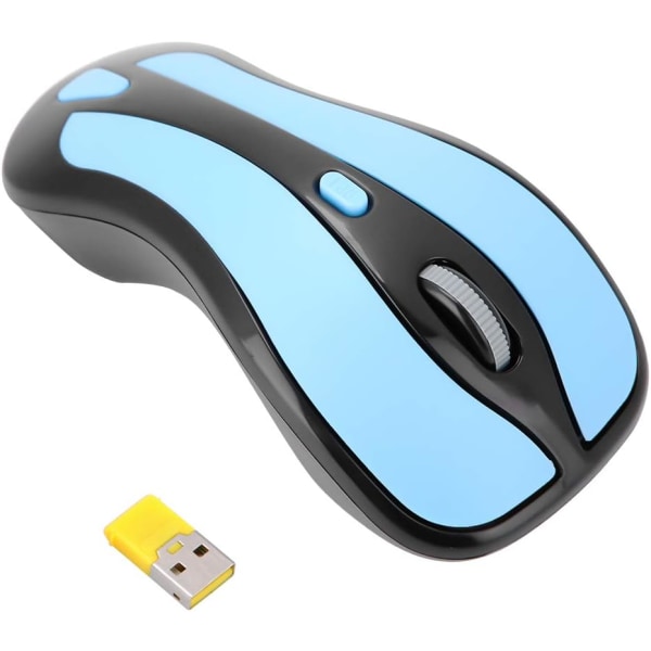 2n -1 Gyration Air Mouse, Mini 2.4G Gyro trådlös mus Max 1600 DPI Optisk Mi Blå+svart