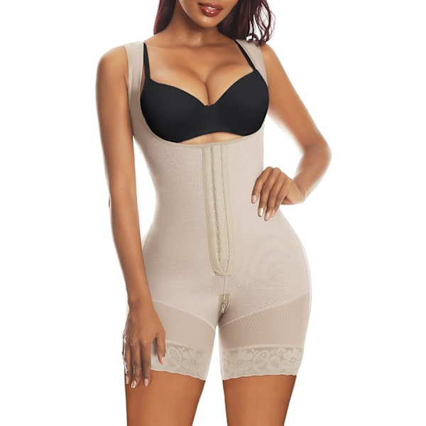 RX Shapewear för kvinnor Tummy Control Fajas Colombianas Body Shaper Butt Lifter Lår Slankare Shorts Beige(front Hook) X-Large