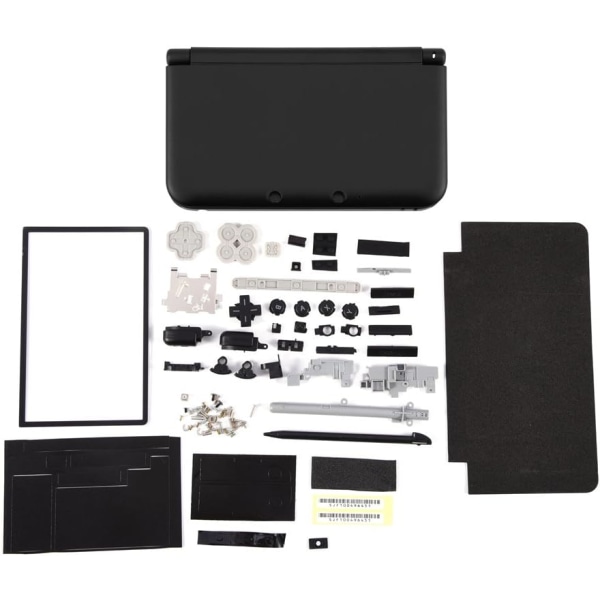 Fly Komplett Hus Skal Reparation Byte Delar Kits för Nintendo 3DS XL(W  Svart