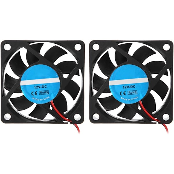 2s 3D-skrivarfläkt DIY 6015 Borstlös kylfläkt 0,19A 12V 2500-6000 RPM 13CFM