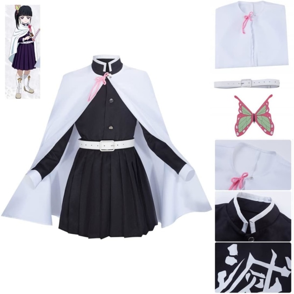 Cosplay Demon Slayer Vanquisher Komplett Anime Kostym Set Kimono Cardigan - Halloween Outfit För Unisex Vuxen Tsuyuri Stor