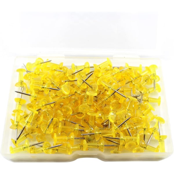 Pcs Thumb Tacks Map Marker Push Pins, Novelty Cute Map Tacks Push Pins Yellow Pushpins för Anslagstavla Skola Kontor  Gul