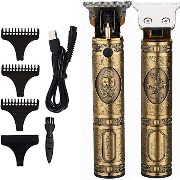 Hr Clippers för män, elektrisk professionell 6 i 1 hårklippare Pro Li Outliner Grooming uppladdningsbar sladdlös nära klippning T-blad trimmer Profess
