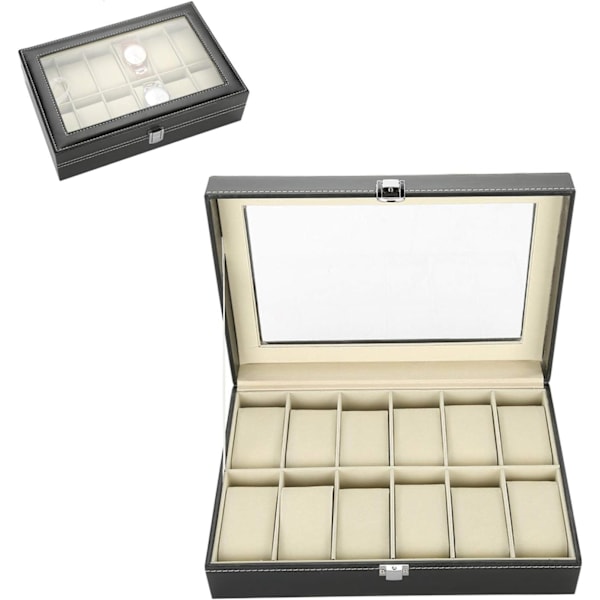 1Slot Watch Box, Men Women PU Leather Watch Display Case, Dust-proof and Moist-proo