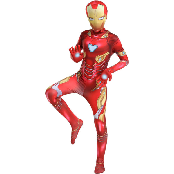 Hloween Superhjältedräkt för barn, Super Hero 3D Style Cosplay-kostymer för pojkar (XS-110, B-Panther)