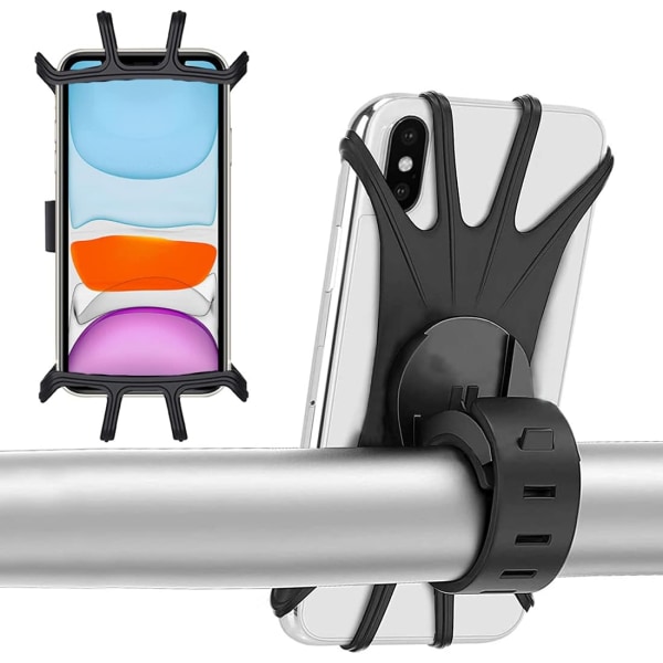Be Phone Holder - Miotlsy 2st Universal Cykel Motorcykel Telefonfäste 360° Roterbar Justerbar Avtagbar Silikon Cykeltelefonhållare, Kompatibel