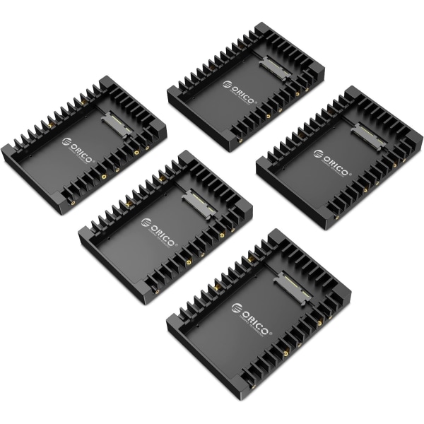 [2-pack] 2,5 SSD SATA till 3,5 hårddiskadapter intern drivenhet fackomvandlare monteringssats Caddy-fack för 7/9,5/12,5 mm 2,5 tum HDD/SSD med