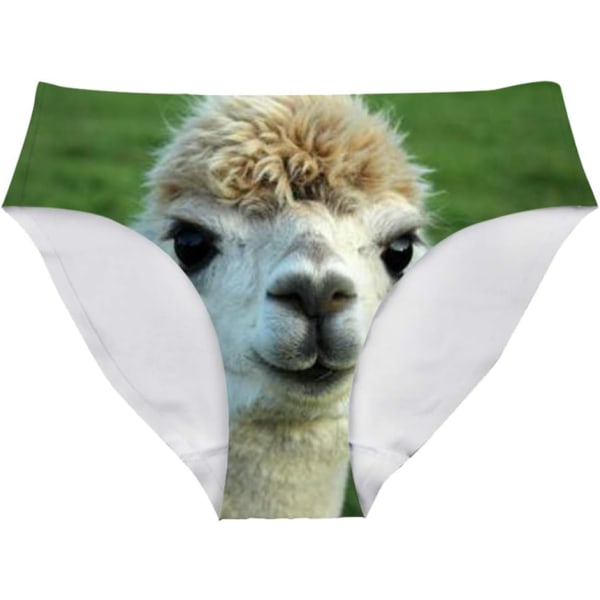 lukee Sexiga Kvinnor Underkläder Trosor Andas Hipster Trosa Vit Alpaca Print Alpaca 1 Liten