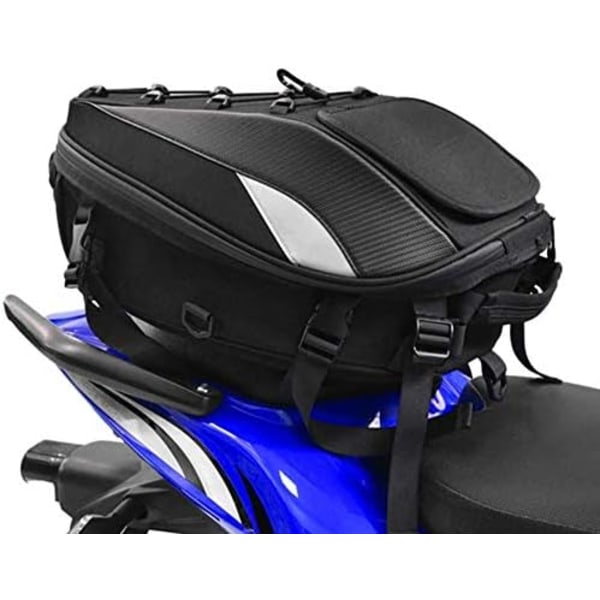 Morcycle Seat Tail Bag Ryggsäck Dubbel användning Motorcykel Vattentät hjälmväska