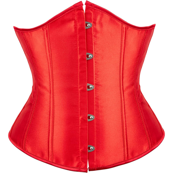 vila.Y Fashion Corset Dam Sexig Nät Underbust Shaper Korsett Röd XX-Large