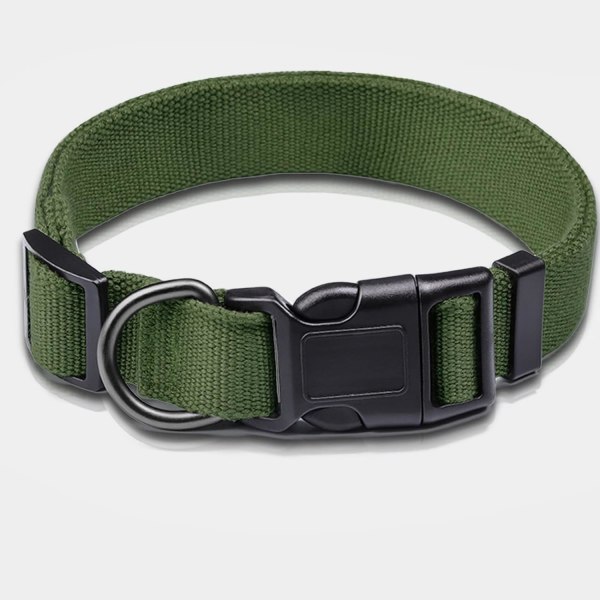 huggies Olive Green Hundhalsband, 90 % rayon härlett från bambu, 10 % polyester hundhalsband för små hundar, justerbart hundhalsband grönt S 5/8\"B 10\"-16\"L