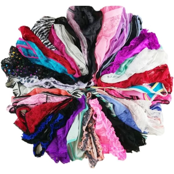 niyaa Kvinnor Variety of underwear Pack T-Back String String Trosor 10st Medium