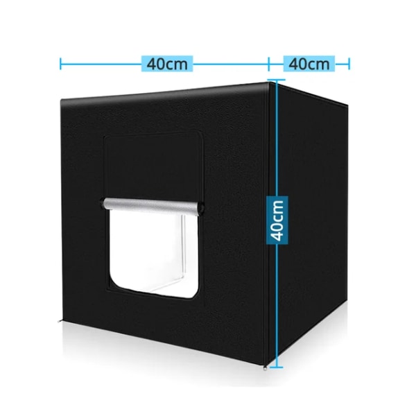 Tvor lightbox 40 60 80cm bärbar softbox fotoljusbox tält med 3 färger b